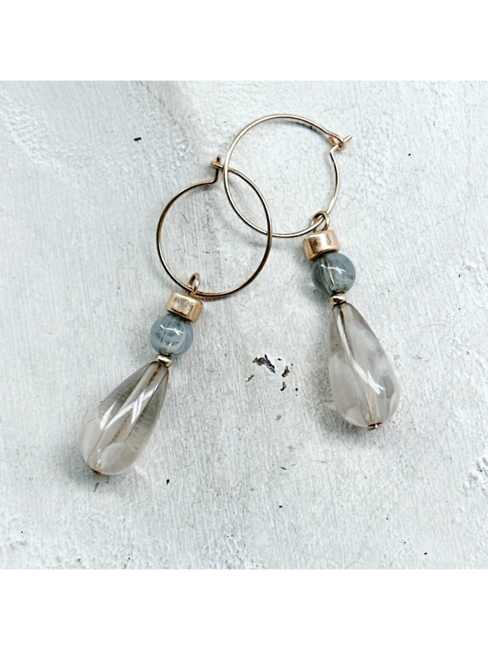 2532mc. Bronze Plastic Earrings